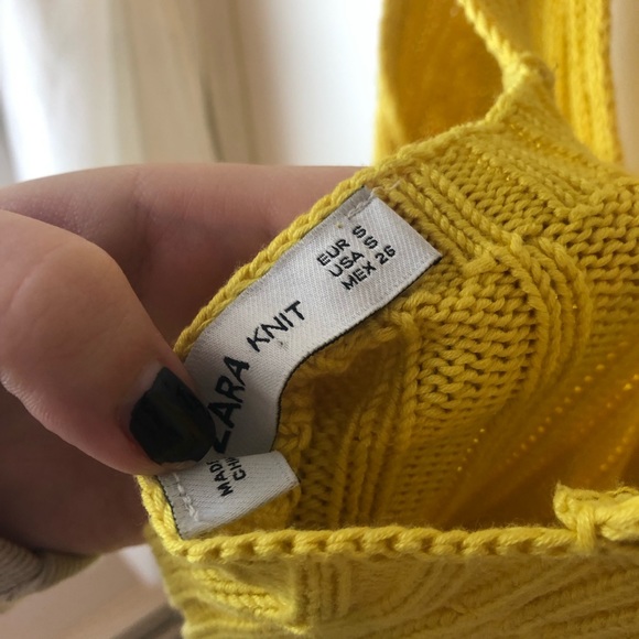 ZARA Yellow sweater tank - Picture 3 of 3